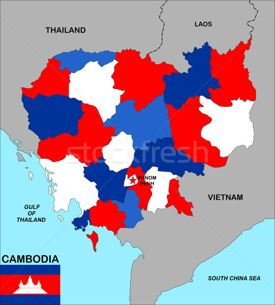 cambodia map Stock photo © tony4urban