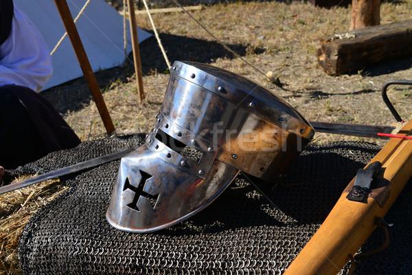 medieval metal helmet Stock photo © tony4urban