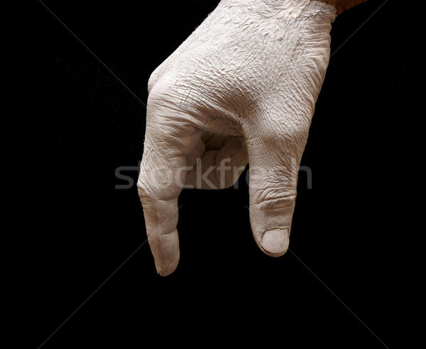 буква q язык жестов американский алфавит рук окрашенный Сток-фото © tony4urban