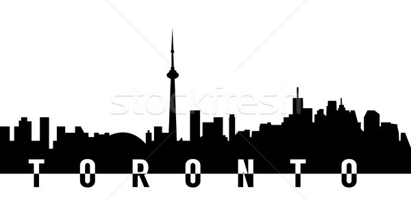 Toronto grande tamanho silhueta texto Foto stock © tony4urban