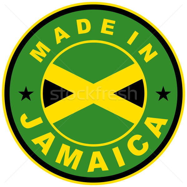 Jamaika büyük boyut ülke etiket imzalamak Stok fotoğraf © tony4urban