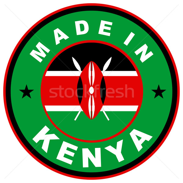 Кения большой размер стране Label знак Сток-фото © tony4urban