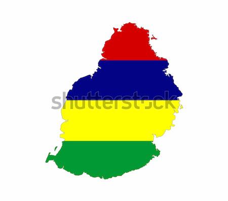 mauritius flag map Stock photo © tony4urban