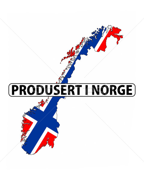 Норвегия стране флаг карта форма текста Сток-фото © tony4urban