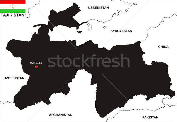 tajikistan map Stock photo © tony4urban