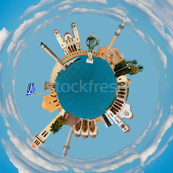 Foto stock: Minúsculo · planeta · ciudad