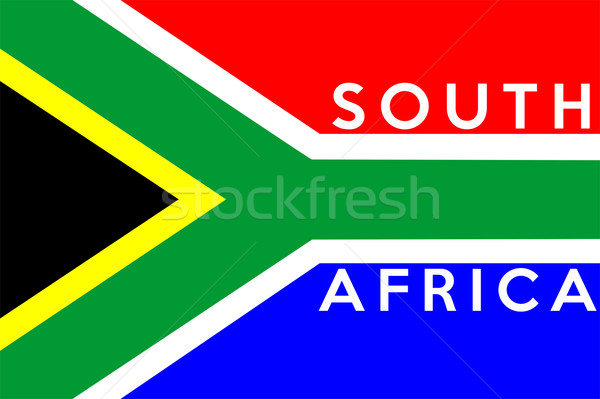 Foto stock: Bandeira · África · do · Sul · grande · tamanho · ilustração · país