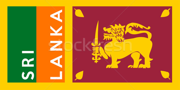 Banderą Sri Lanka duży rozmiar ilustracja kraju Zdjęcia stock © tony4urban