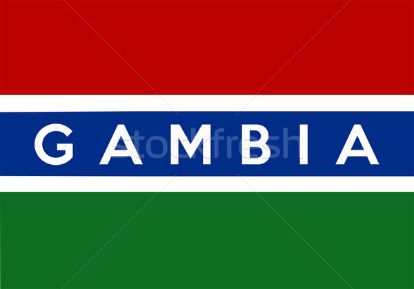 Banderą Gambia duży rozmiar ilustracja kraju Zdjęcia stock © tony4urban