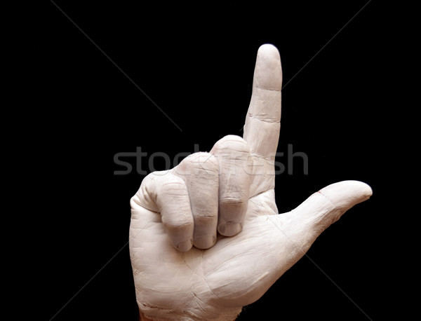 язык жестов американский алфавит рук окрашенный Сток-фото © tony4urban