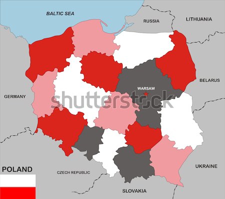 Çek Cumhuriyeti harita siyasi ülke komşular Stok fotoğraf © tony4urban