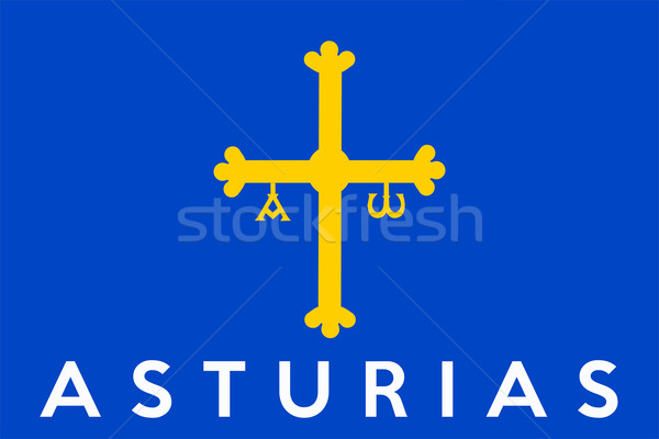 flag of asturias Stock photo © tony4urban