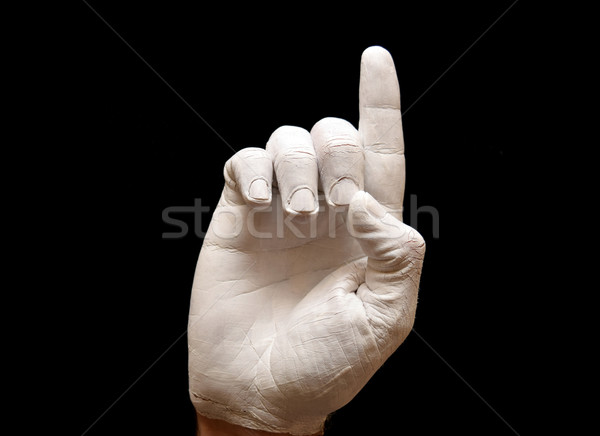 буква d язык жестов американский алфавит рук окрашенный Сток-фото © tony4urban