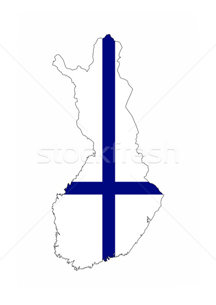 finland flag map Stock photo © tony4urban