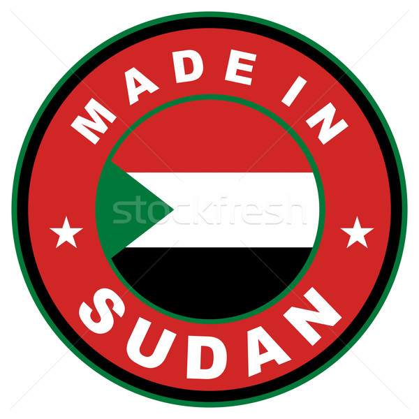 Sudan grande dimensioni etichetta bandiera paese Foto d'archivio © tony4urban