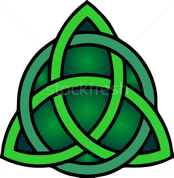 Celtic węzeł symbol zielone mistyk religijnych Zdjęcia stock © tony4urban