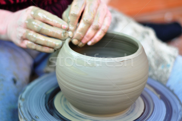 hands of a potter Stock photo © tony4urban