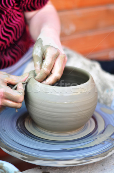 hands of a potter Stock photo © tony4urban
