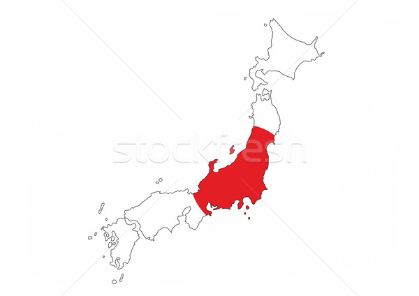 Japon pavillon carte pays forme [[stock_photo]] © tony4urban