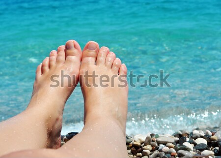 feet on the beach Stock photo © tony4urban