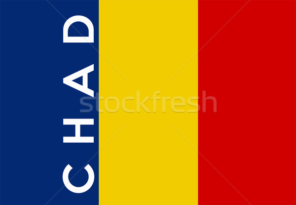 Bandeira Chade grande tamanho ilustração país Foto stock © tony4urban