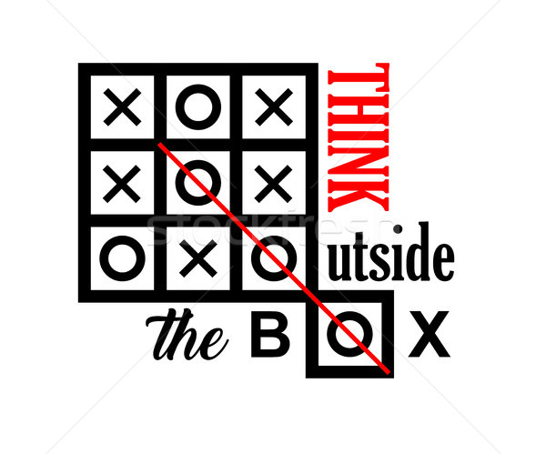 [[stock_photo]]: Pense · à · l'extérieur · boîte · illustration