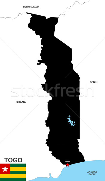 Togo Pokaż duży rozmiar polityczny banderą Zdjęcia stock © tony4urban