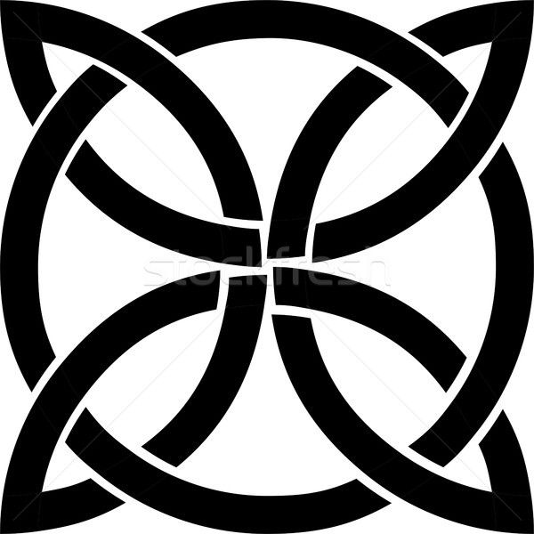 Celtic węzeł symbol czarny mistyk religijnych Zdjęcia stock © tony4urban