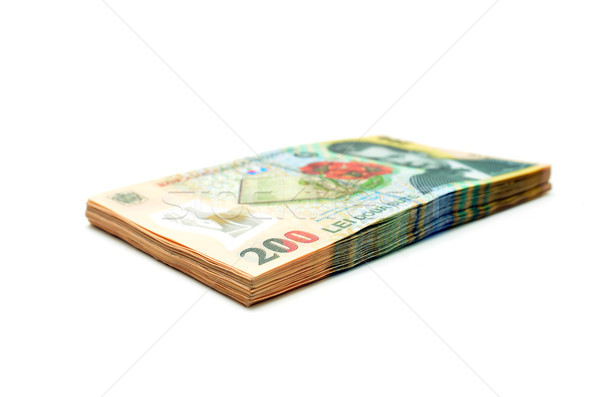 Román pénz köteg boglya izolált fehér Stock fotó © tony4urban