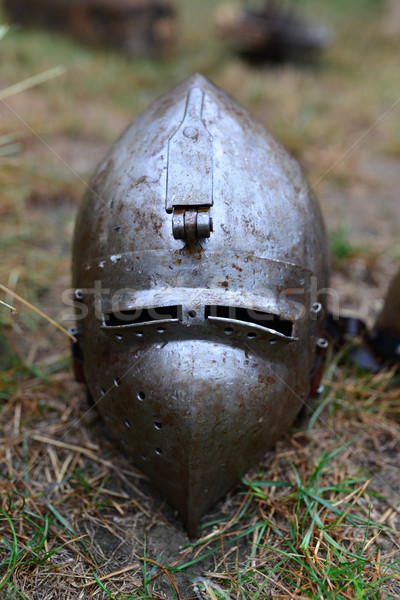 medieval metal helmet Stock photo © tony4urban