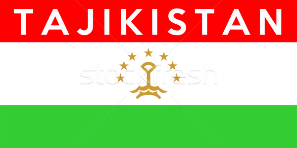 Banderą Tadżykistan duży rozmiar ilustracja kraju Zdjęcia stock © tony4urban