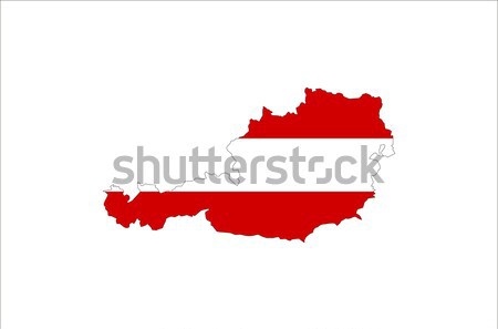 austria flag map Stock photo © tony4urban