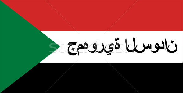Bandiera Sudan grande dimensioni illustrazione paese Foto d'archivio © tony4urban