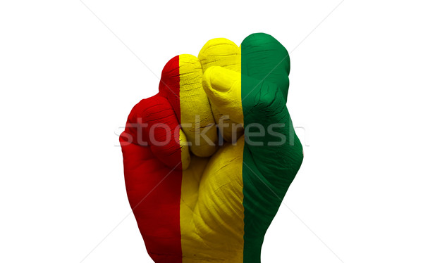 Vlag vuist man hand geschilderd land Stockfoto © tony4urban