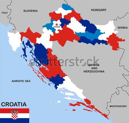 Küba harita siyasi ülke Stok fotoğraf © tony4urban