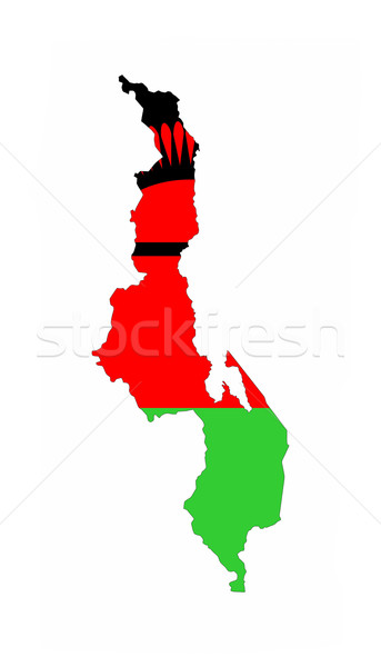 Малави флаг карта стране форма Сток-фото © tony4urban
