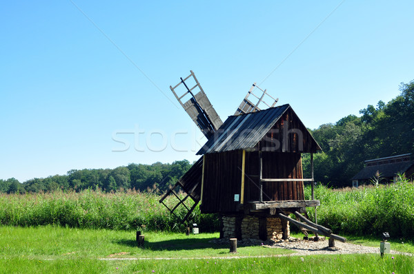 sibiu ethno museum wind mill Stock photo © tony4urban