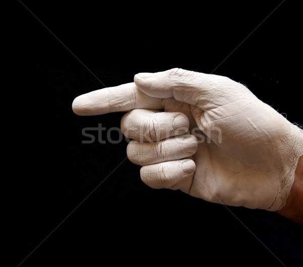 язык жестов американский алфавит рук окрашенный Сток-фото © tony4urban