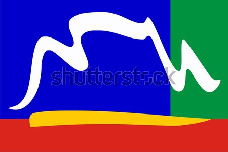 Cape Town banderą duży rozmiar miasta ilustracja Zdjęcia stock © tony4urban