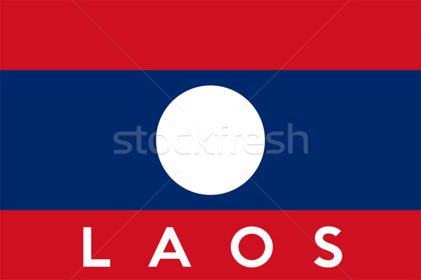 Bandiera Laos grande dimensioni illustrazione paese Foto d'archivio © tony4urban