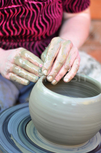hands of a potter Stock photo © tony4urban