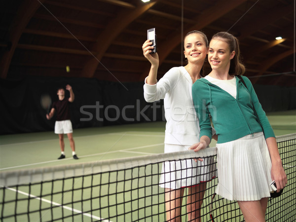 Insanlar grup insanlar adam güzellik tenis içmek Stok fotoğraf © toocan