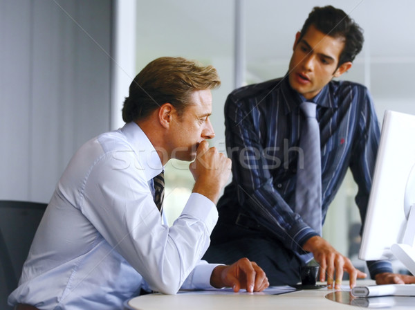Csoport üzletemberek portré együtt dolgozni megbeszélés üzlet Stock fotó © toocan