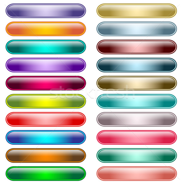 Stock photo: Web buttons 20 shiny assorted colors