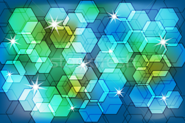 Abstrato bokeh efeito polígono cores decorado Foto stock © toots