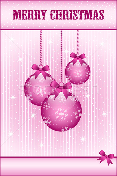 Rosa rosa natal arcos decorado Foto stock © toots