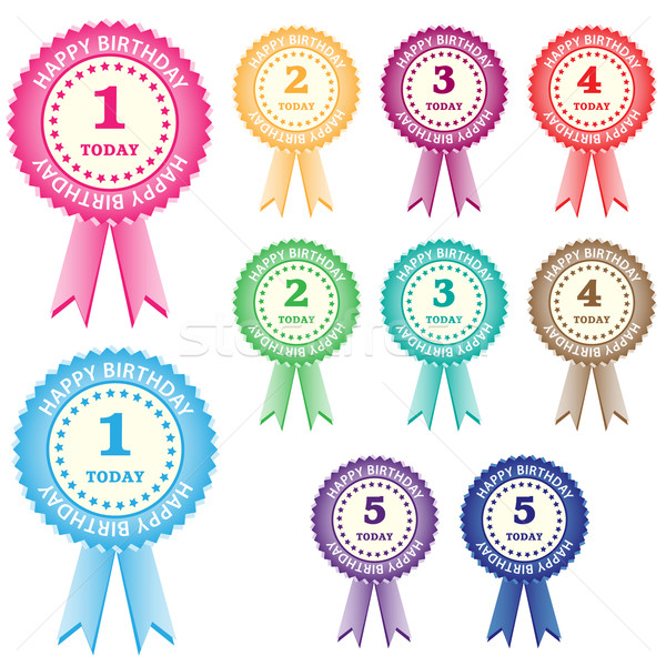 Birthday rosettes for children Stock photo © toots