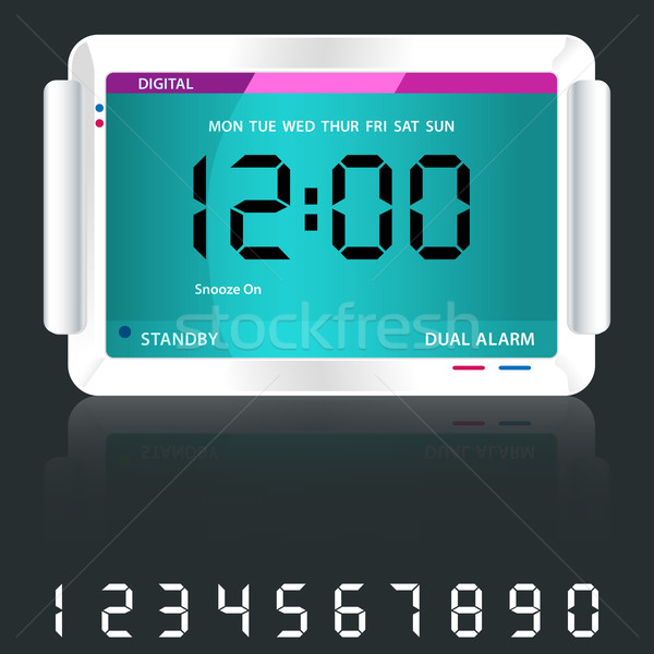 Digital alarm clock blue Stock photo © toots