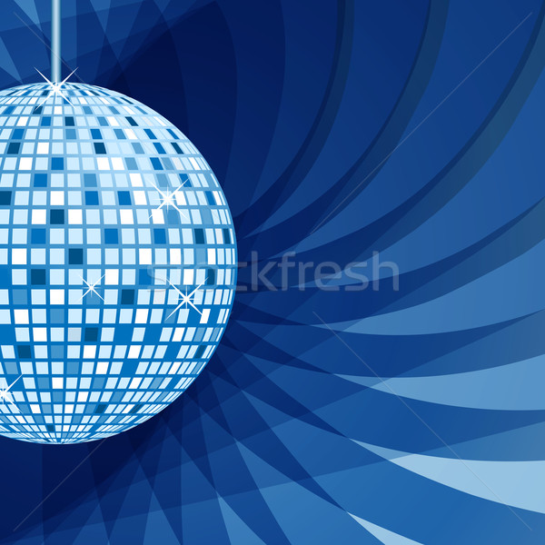 Discoball azul abstrato conjunto elegante música Foto stock © toots