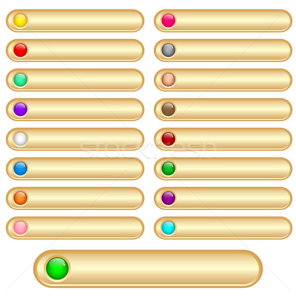 Web buttons gold Stock photo © toots